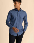Royal Blue Melange Shirt