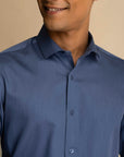 Royal Blue Melange Shirt