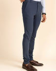 Slate Blue Zipper Pants - 4 way Jet-Setter