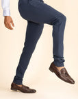 Slate Blue Zipper Pants - 4 way Jet-Setter