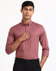 Light Maroon Poplin Solid Shirt