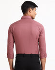 Light Maroon Poplin Solid Shirt
