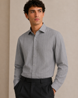 Grey Luxe Stripe Shirt