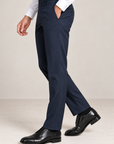 Navy woven 4 way stretch trouser