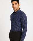 Gingham Navy Formal Shirt