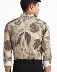 Olive Leaf Print Shirt EOSS