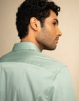 Mint Stretch Satin Shirt EOSS