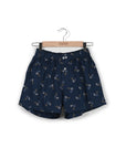Navy Leaf Bed Boxer