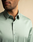 Mint Stretch Satin Shirt EOSS