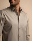 Moss Stretch Satin Shirt