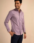 Lilac Stretch Satin Shirt EOSS