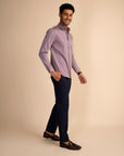 Lilac Stretch Satin Shirt EOSS