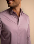 Lilac Stretch Satin Shirt EOSS