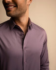 Plum Stretch Satin Shirt