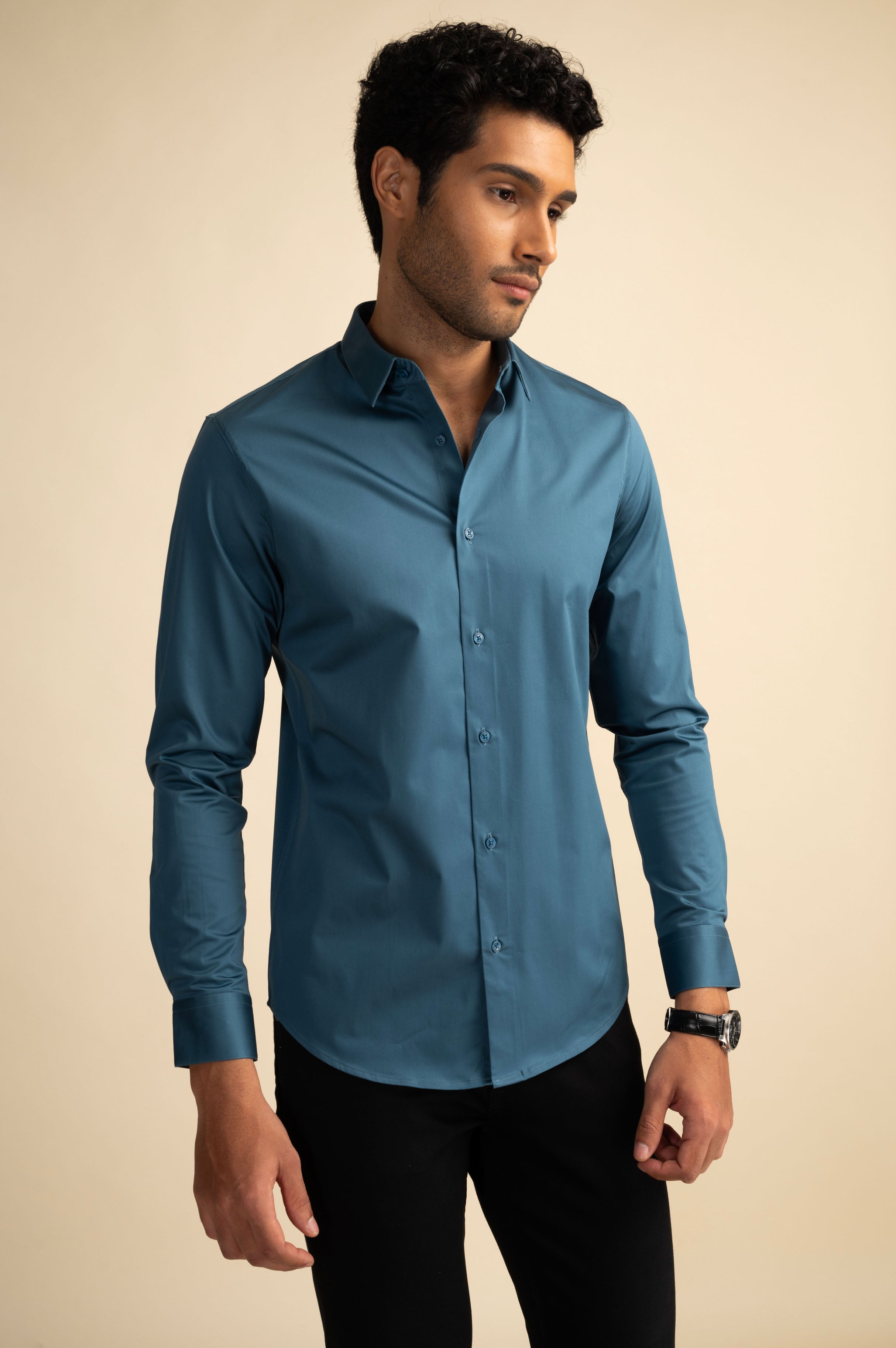 cyan colour shirt