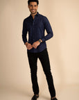 Tartan Navy Shirt EOSS