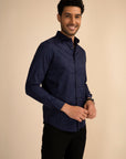 Tartan Navy Shirt EOSS