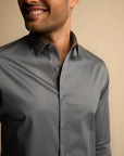 Shadow Stretch Satin Shirt