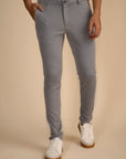 Light Grey Zipper Pants - 4 way Jet-Setter