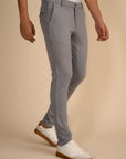 Light Grey Zipper Pants - 4 way Jet-Setter