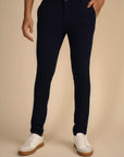 Navy Zipper Pants - 4 way Jet-Setter