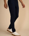 Navy Zipper Pants - 4 way Jet-Setter