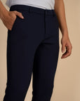 Navy Zipper Pants - 4 way Jet-Setter