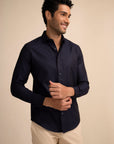 Deep Navy Micro Dot Shirt EOSS