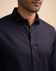 Deep Navy Micro Dot Shirt EOSS