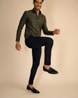 Navy 4 Way Stretch Panda Pants