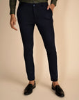 Navy 4 Way Stretch Panda Pants