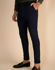 Navy 4 Way Stretch Panda Pants
