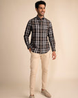 Soho Grey Peach Button-Down Shirt EOSS