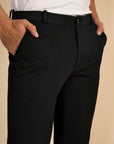 Black 4 Way Stretch Panda Pants