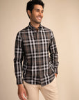 Soho Grey Peach Button-Down Shirt EOSS