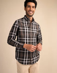 Soho Grey Peach Button-Down Shirt EOSS