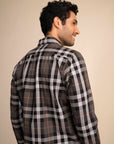 Soho Grey Peach Button-Down Shirt EOSS