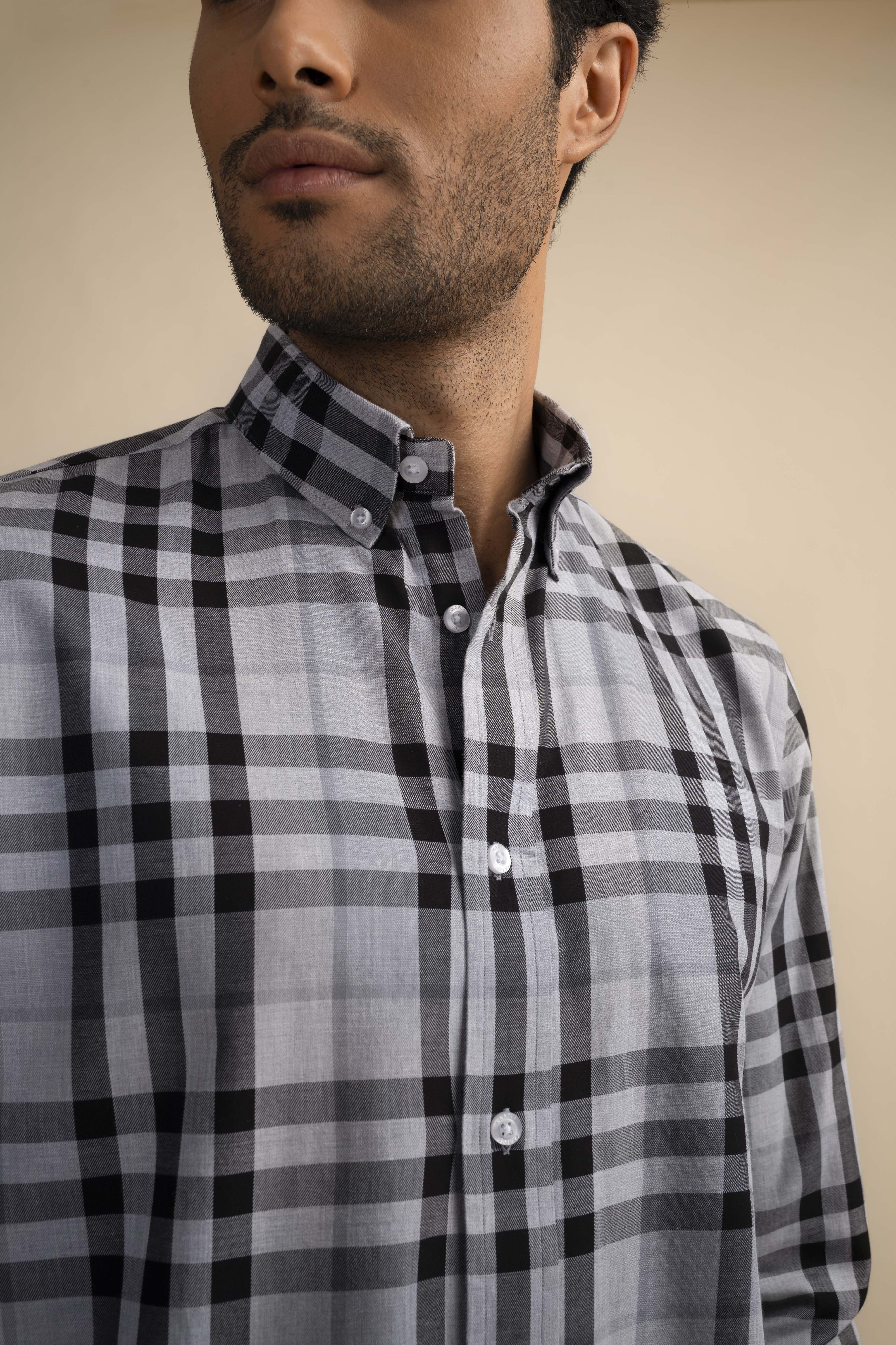 Soho Classic Grey Button-Down Shirt