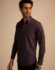 Velour Stretch Satin Shirt