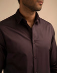 Velour Stretch Satin Shirt