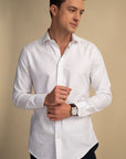 White Graph Check Shirt