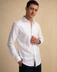 White Graph Check Shirt