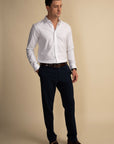 White Graph Check Shirt