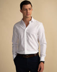 White Graph Check Shirt