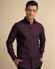 Wine Broad Stripe Shirt EOSS