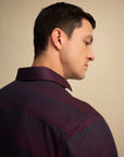 Wine Broad Stripe Shirt EOSS