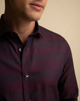 Wine Broad Stripe Shirt EOSS
