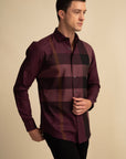 Multi Check Wine Shirt EOSS