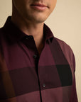 Multi Check Wine Shirt EOSS