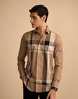 Multi Check Brown Shirt EOSS